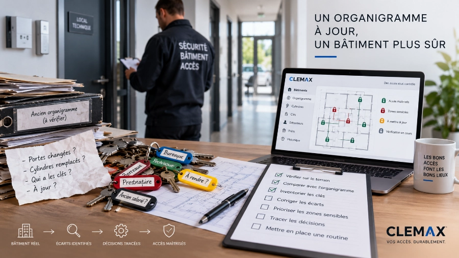 Comment mettre à jour un organigramme de clés existant