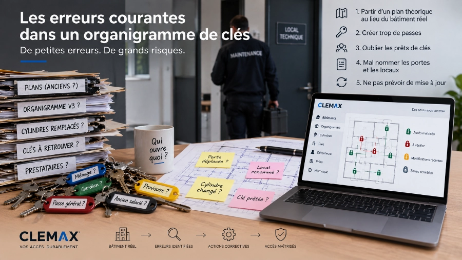 Les erreurs fréquentes dans les organigrammes de clés